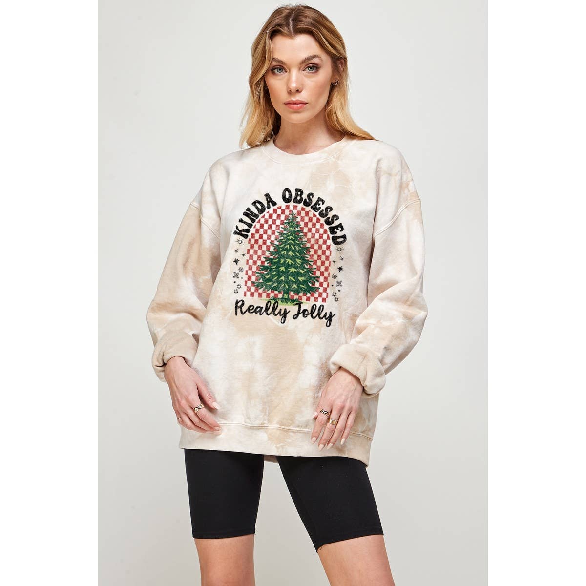 Christmas  Tie Dye Graphic Sweatshirts