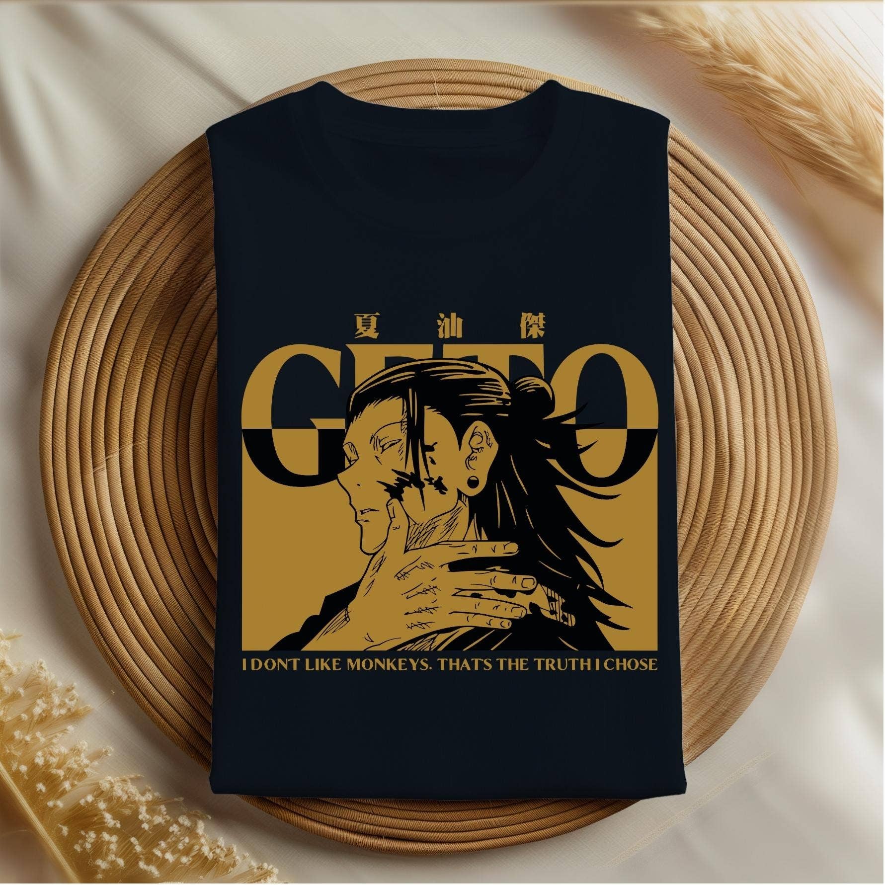 Geto Jjk Graphic Tee - Harajuku Anime Gift Shirt For Fans