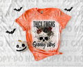 Bleached Tee Halloween - Thick Thighs & Spooky Vibes