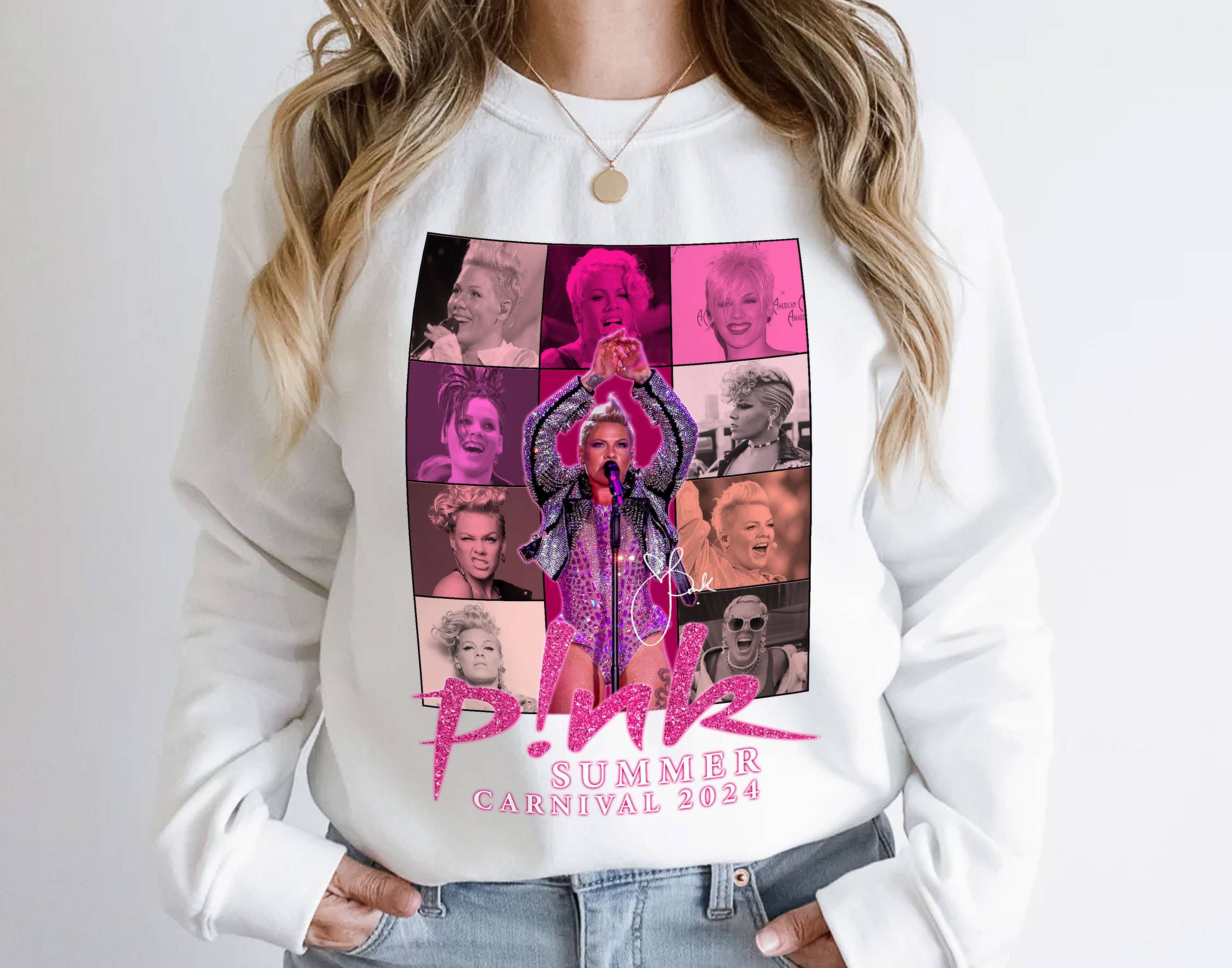 P!Nk Summer Carnival 2024 Performance Collage Sweatshirt