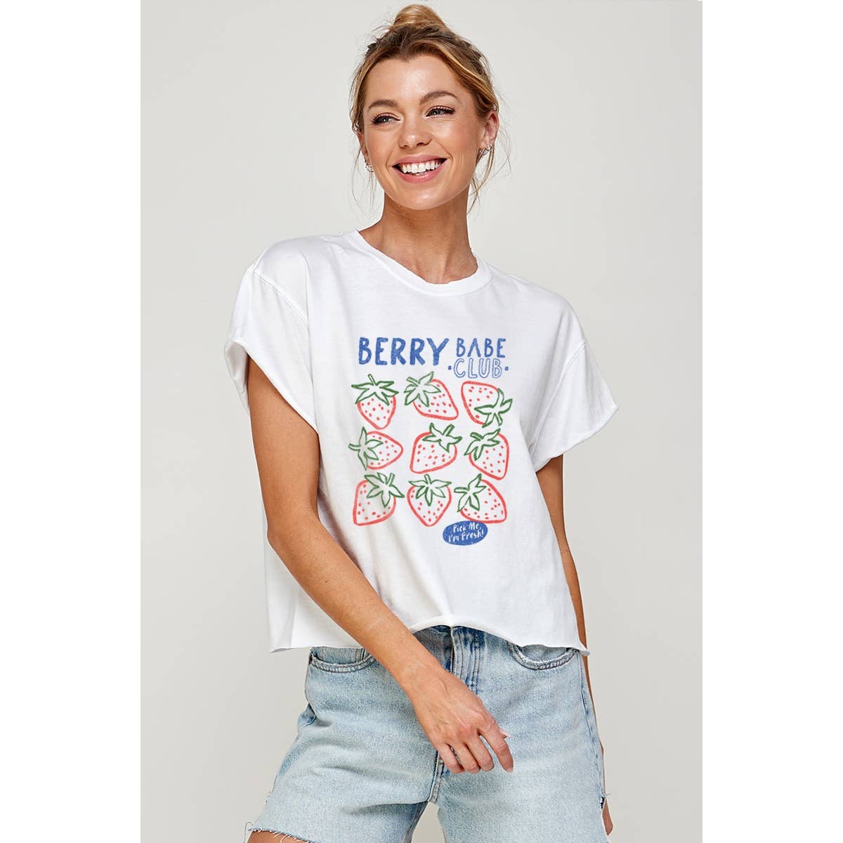 Berry Babe Club Graphic Crop Top