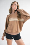 9150GK Retro Ombre Stripe Graphic Sweatshirt