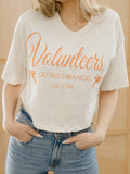 Tennessee Vols Established Bows Off White Cropped Tee