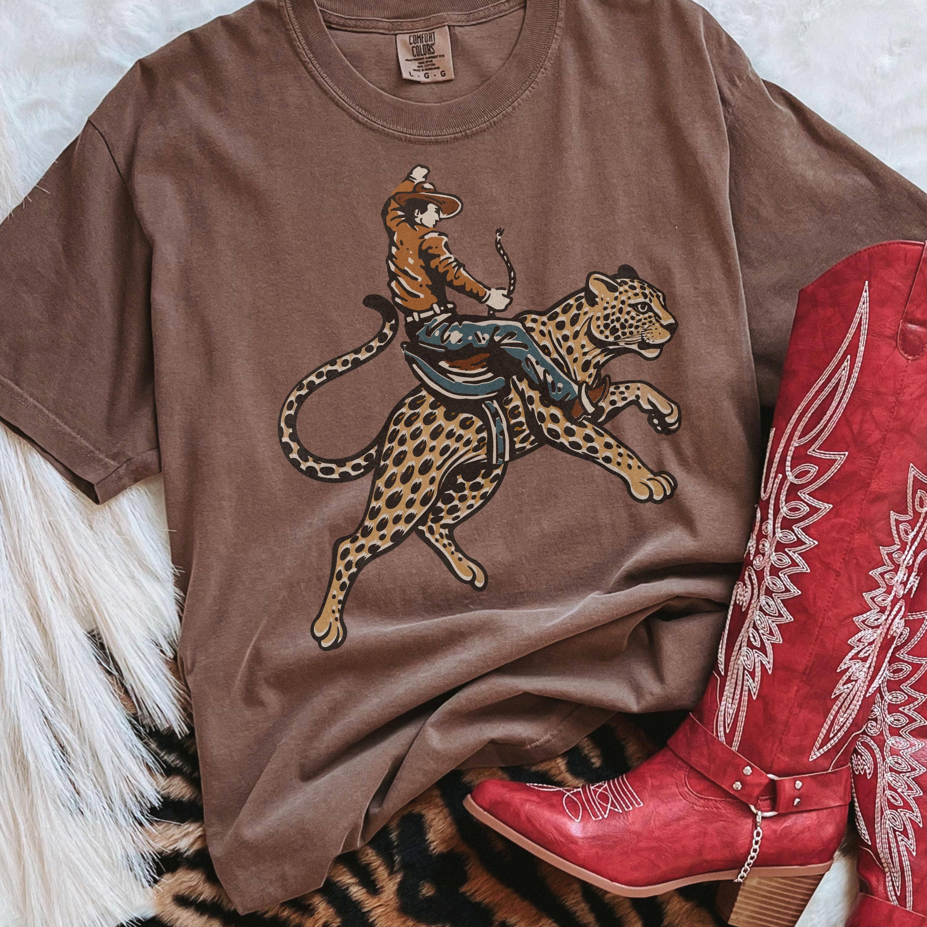 Vintage Rodeo Cowboy Graphic Tee Western Shirt