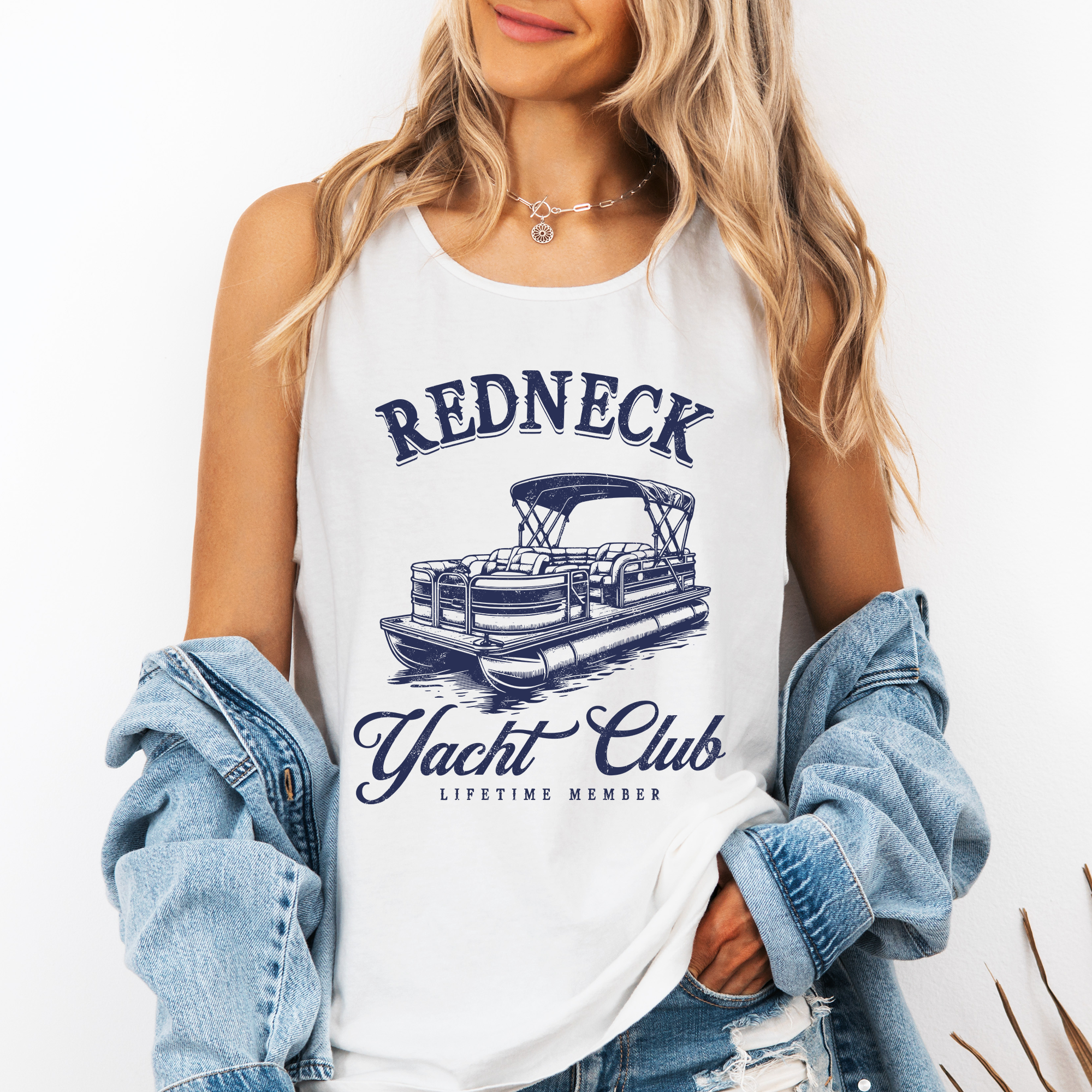 Redneck Yacht Club, Funny, Summer, Beach Sunshine Tank Top