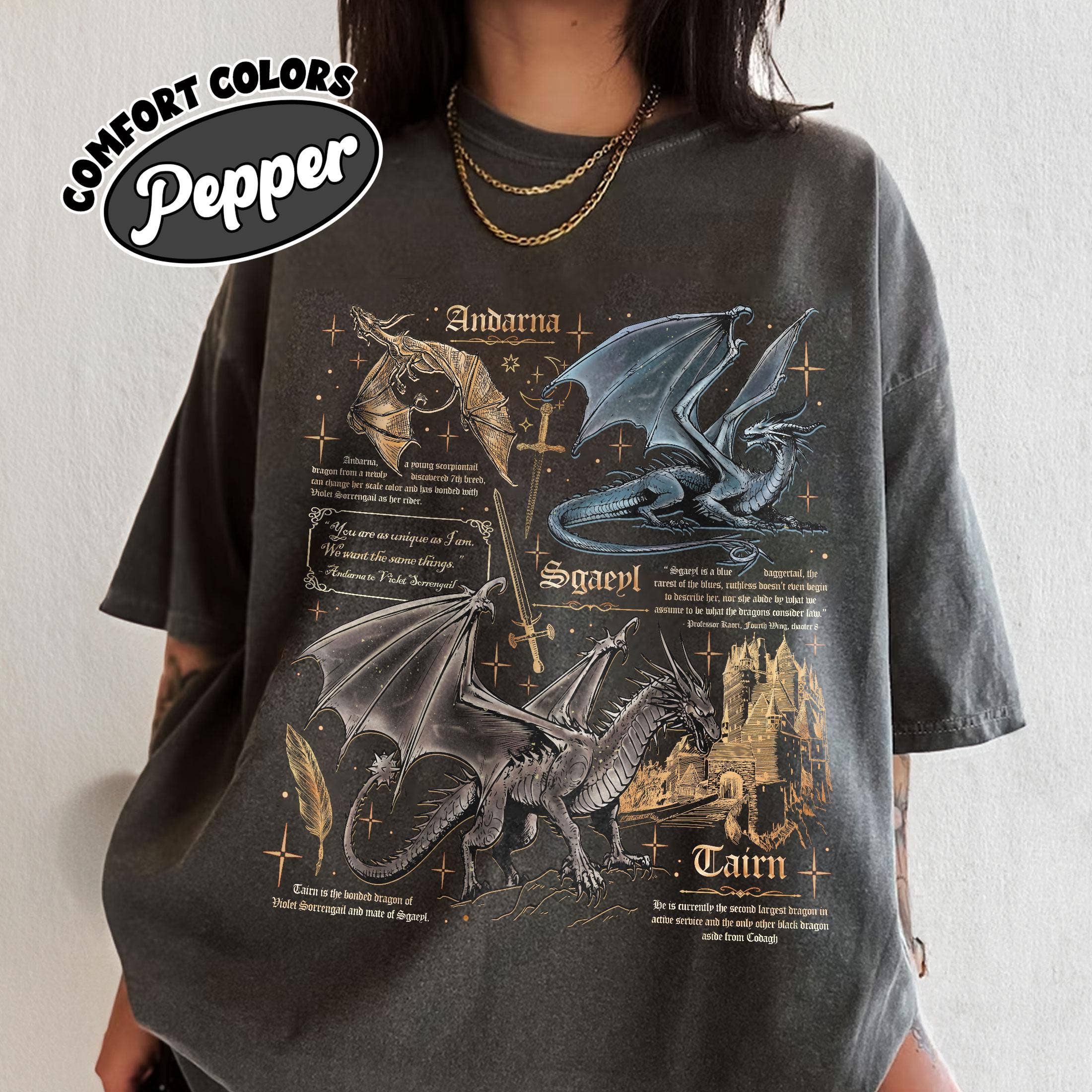 Fourth Wing Dragon Rider Comfort Colors Tee For Readers