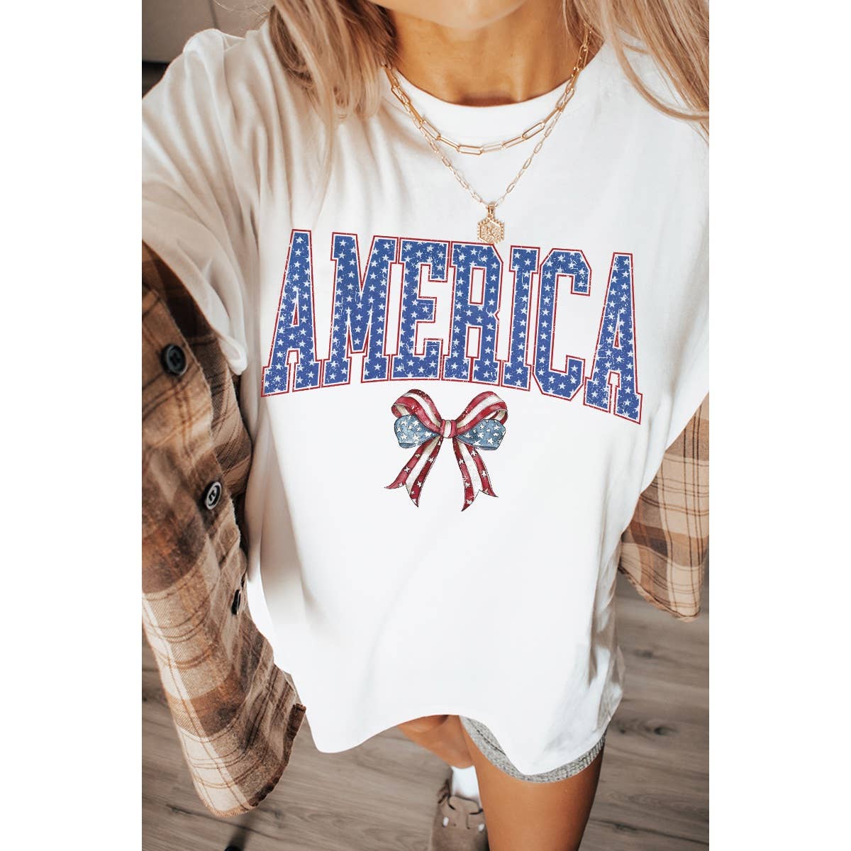 America Vintage Graphic Oversized Tee