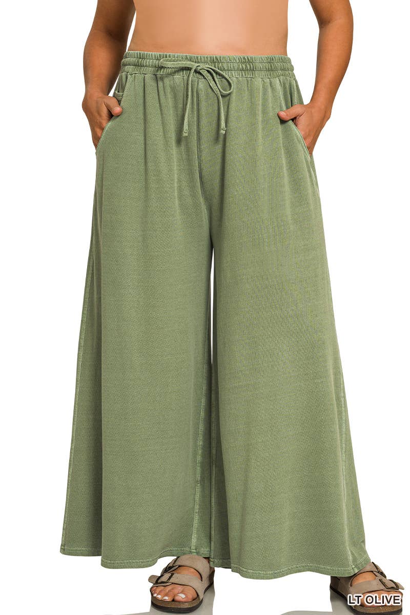 0203 Plus French Terry Pigment Dye & Enzyme Washed Pants SI-29343