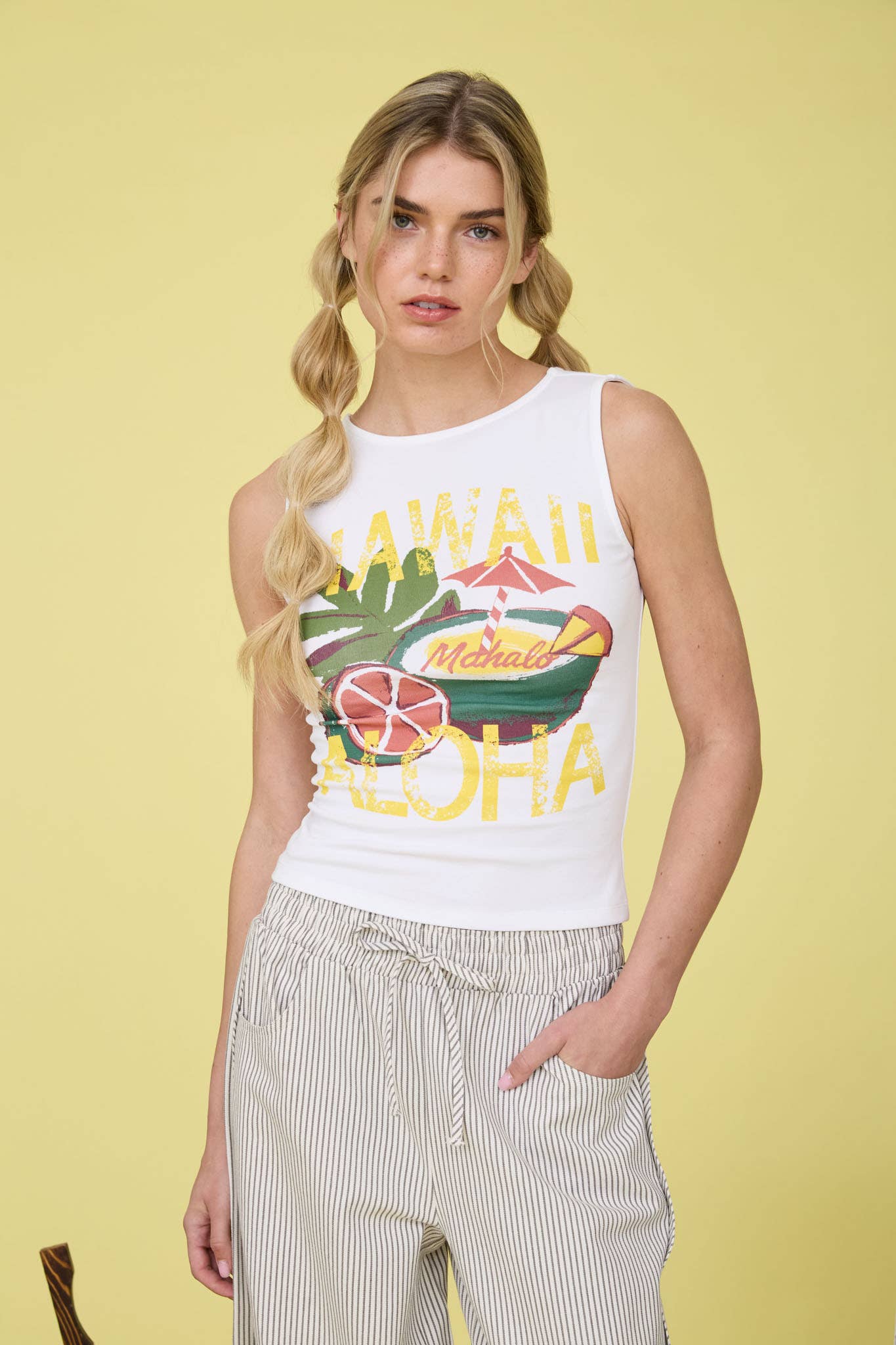 Hawaii Graphic Knit Tank Top