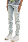 Embroidery-Patched Skinny Jeans