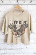 Free Bird Eagle Graphic Long Crop Top