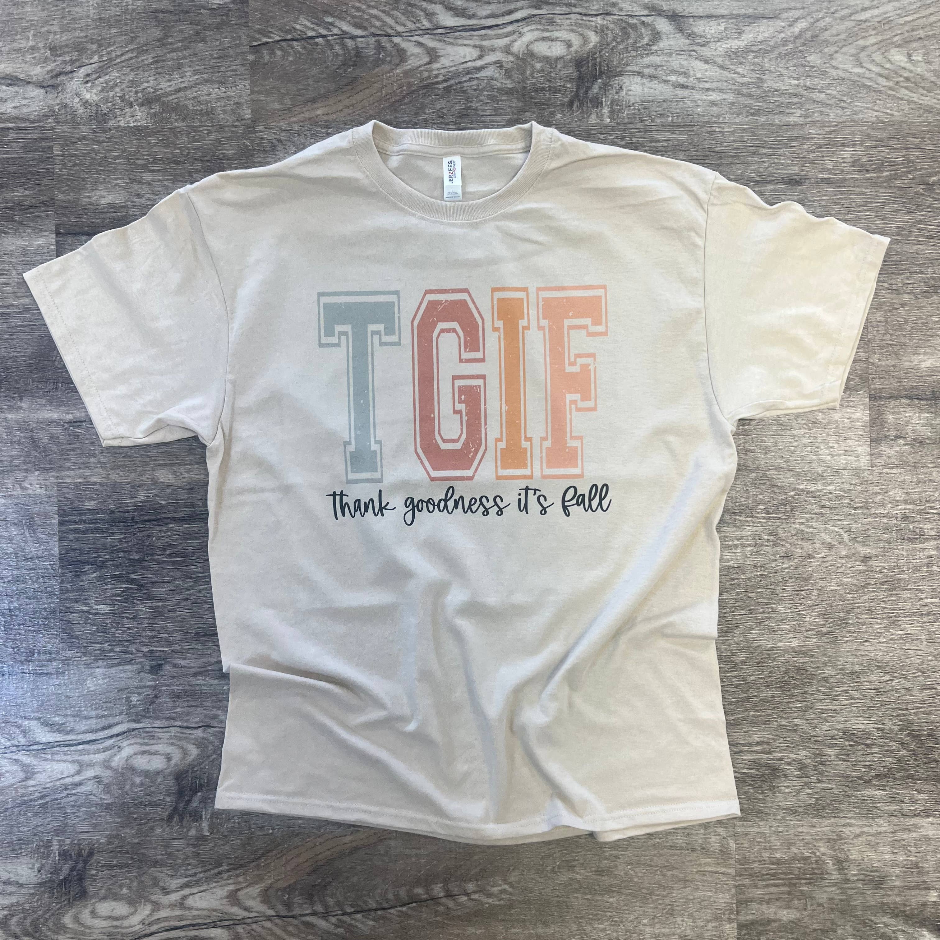 Tgif Thank Goodness Its Fall On Sand Tee