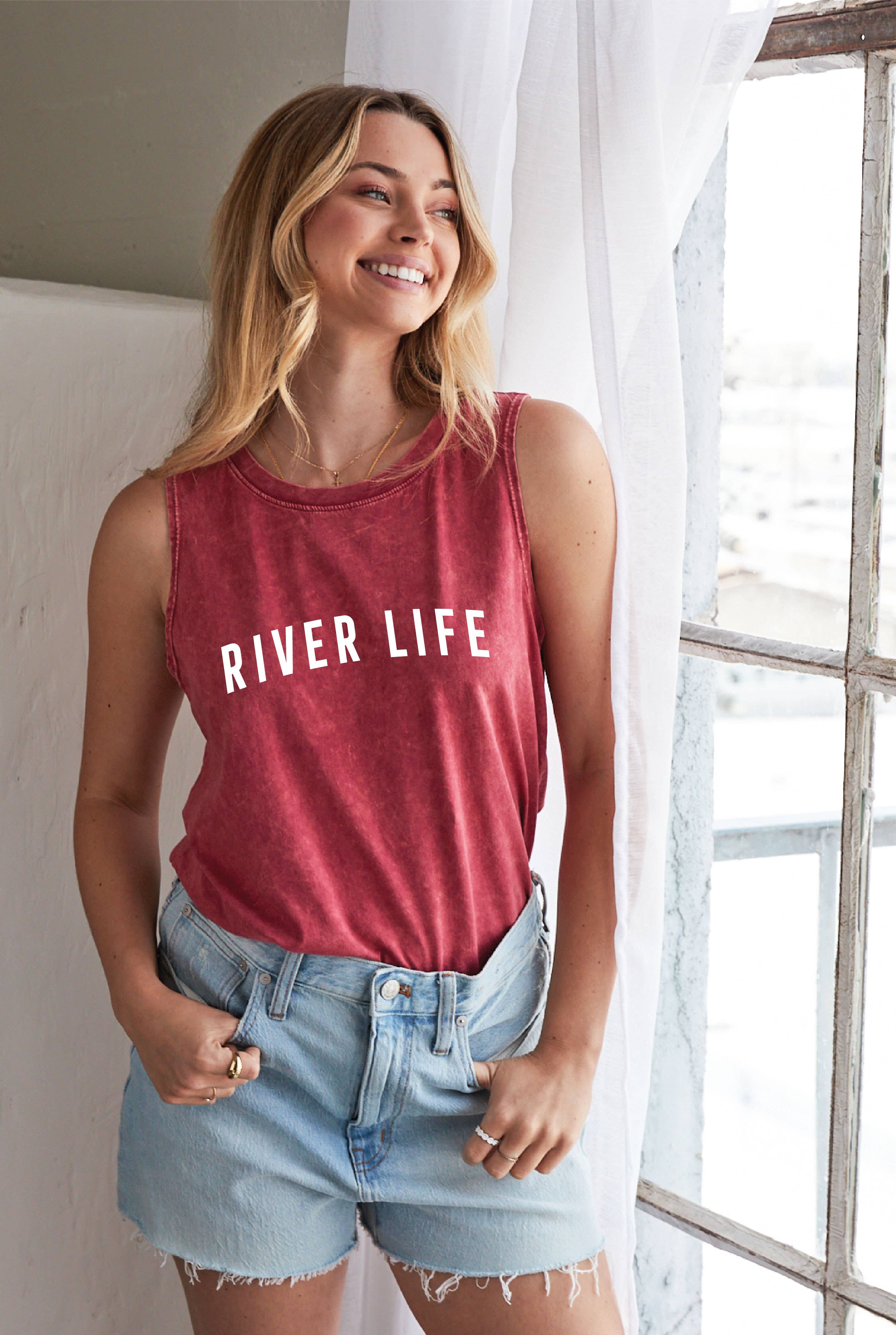River Life Mineral Graphic Tank Top