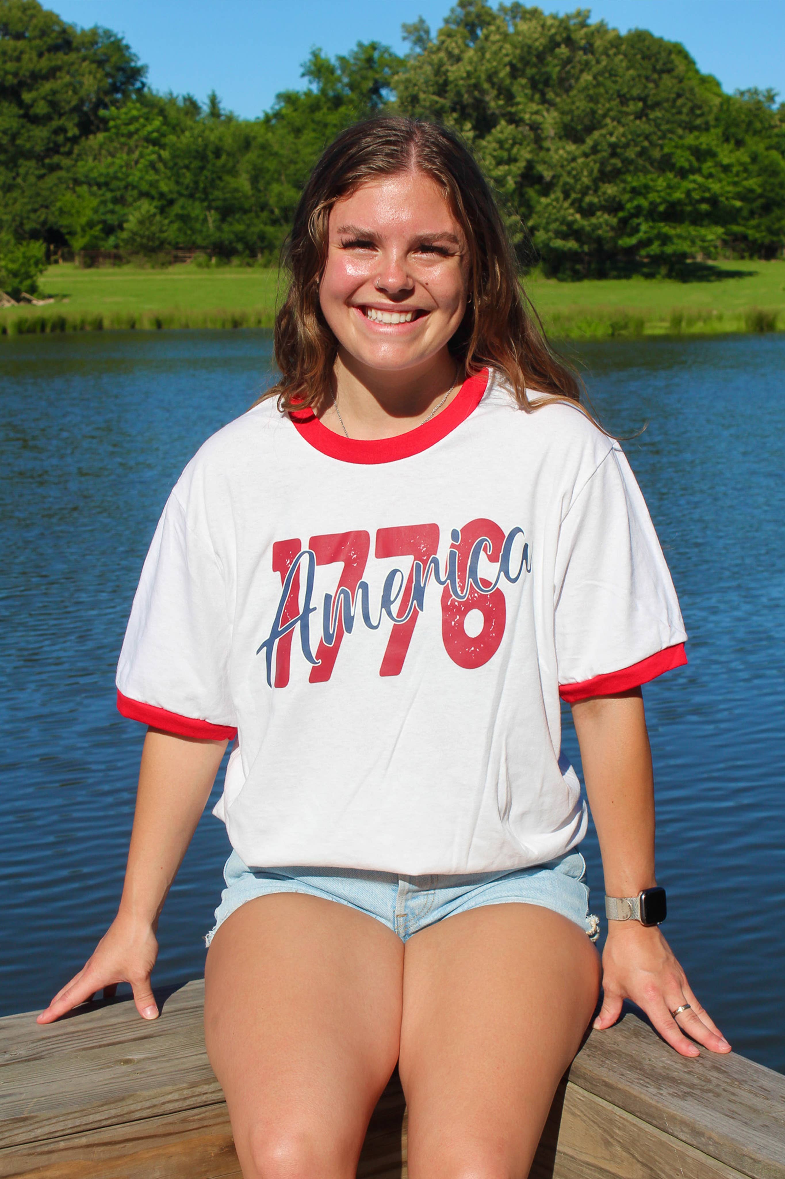 1776 Graphic Ringer Tee