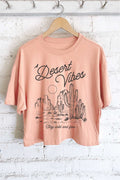 Desert Vibes Graphic Long Crop Top