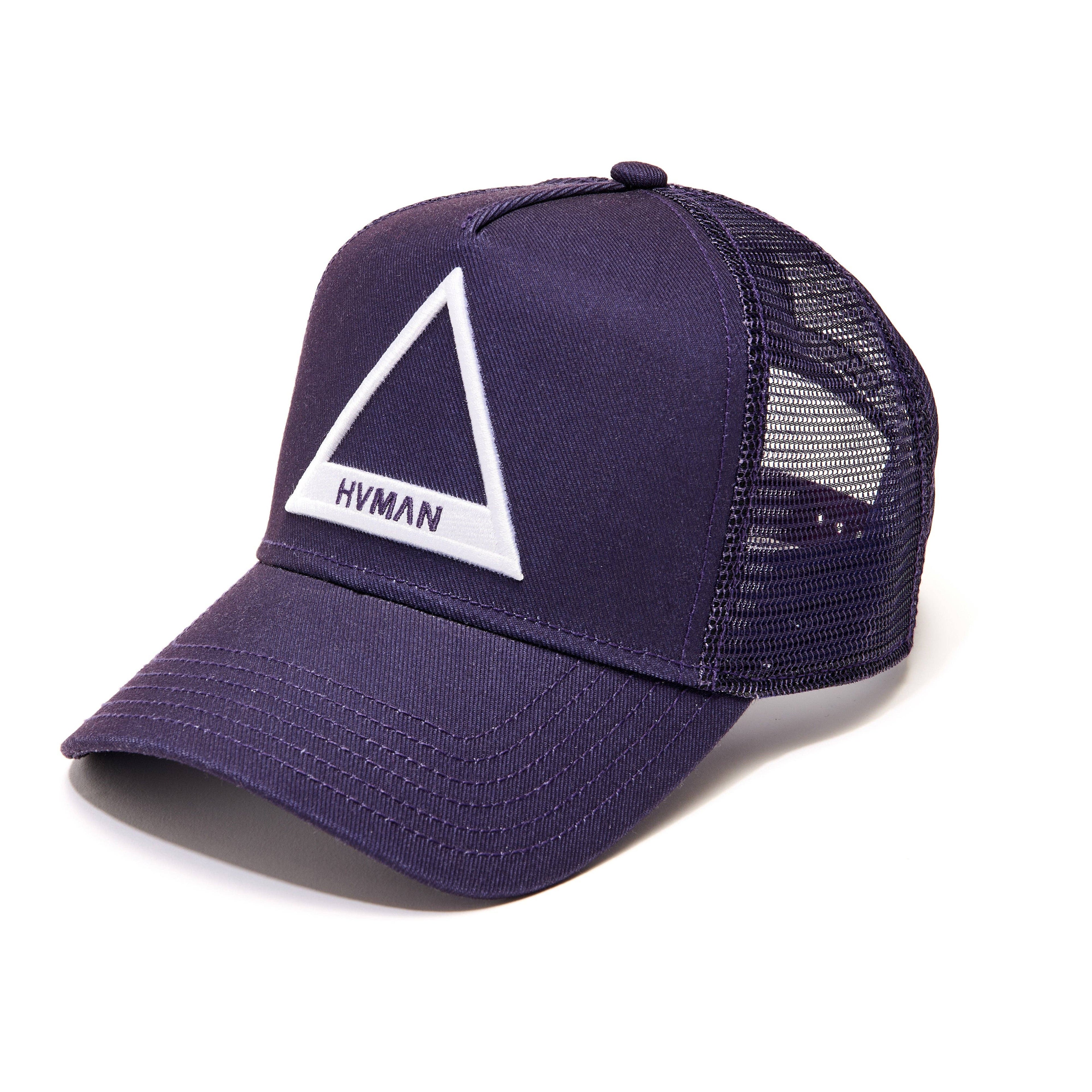 Triangle Logo Mesh Trucker Hat in Parachute Purple