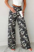 Camo Cargo Wide Leg Pants