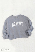 Beachy Mid Cropped Graphic Sweatshirt