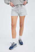 Washed Front Tie Raw Edge Mini Shorts