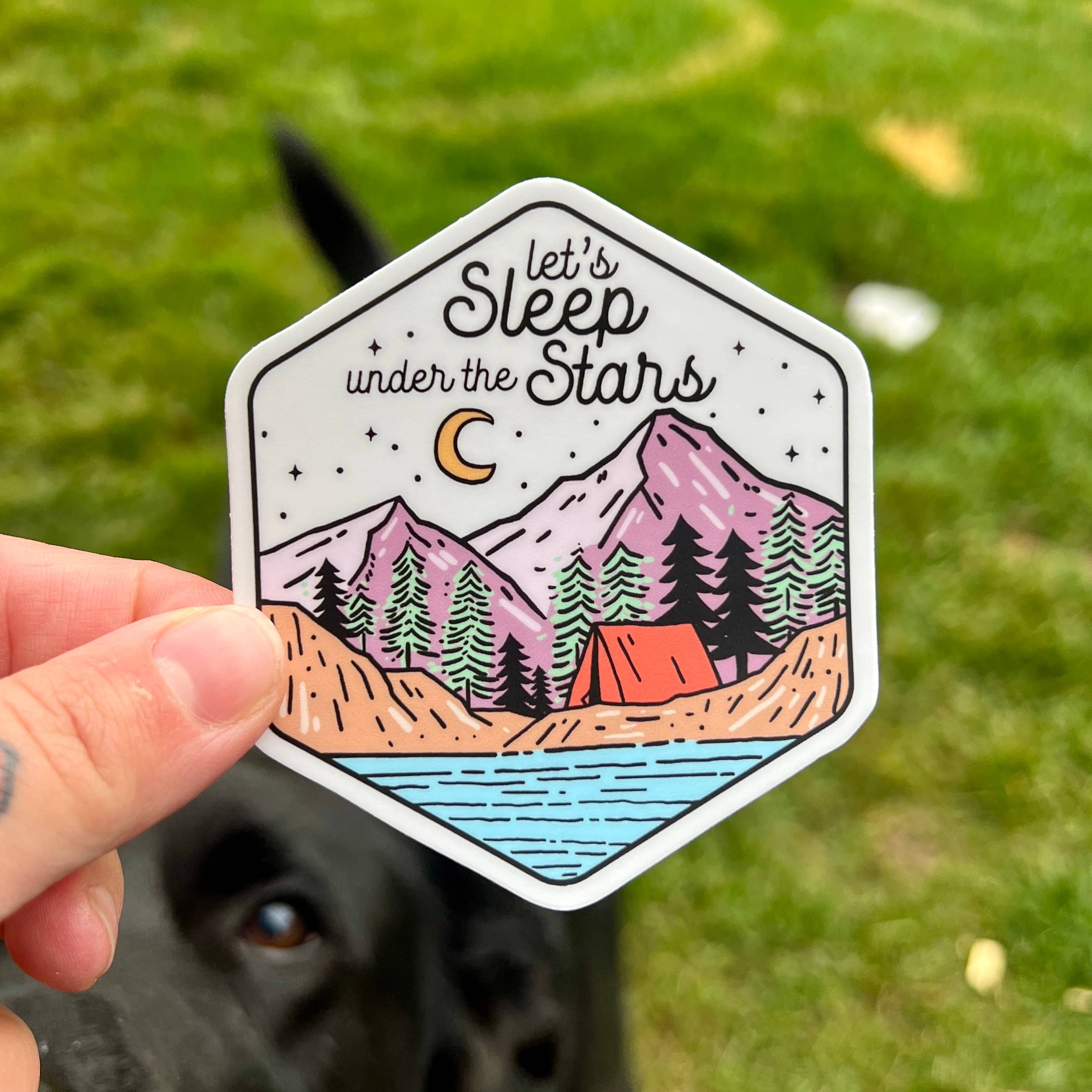 Nature Sticker | Mountains & Trees Vinyl Decal | Outdoors 87