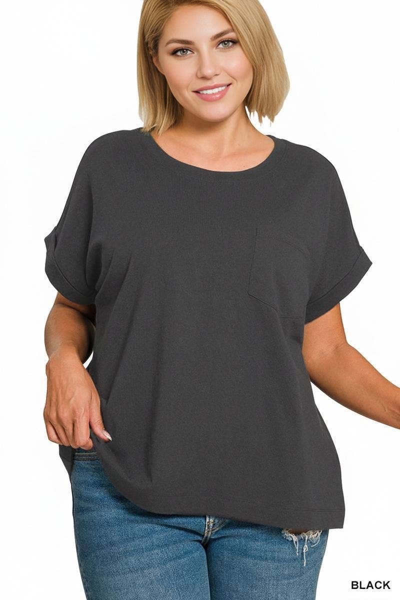 1120 Plus Cuffed Front Pocket Short Sleeve Tee SI-29095
