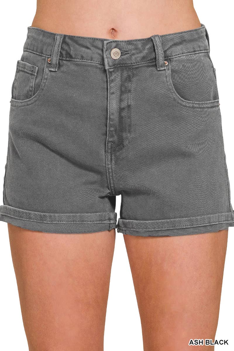 . 5 Pockets Cuffed Shorts SI-29163