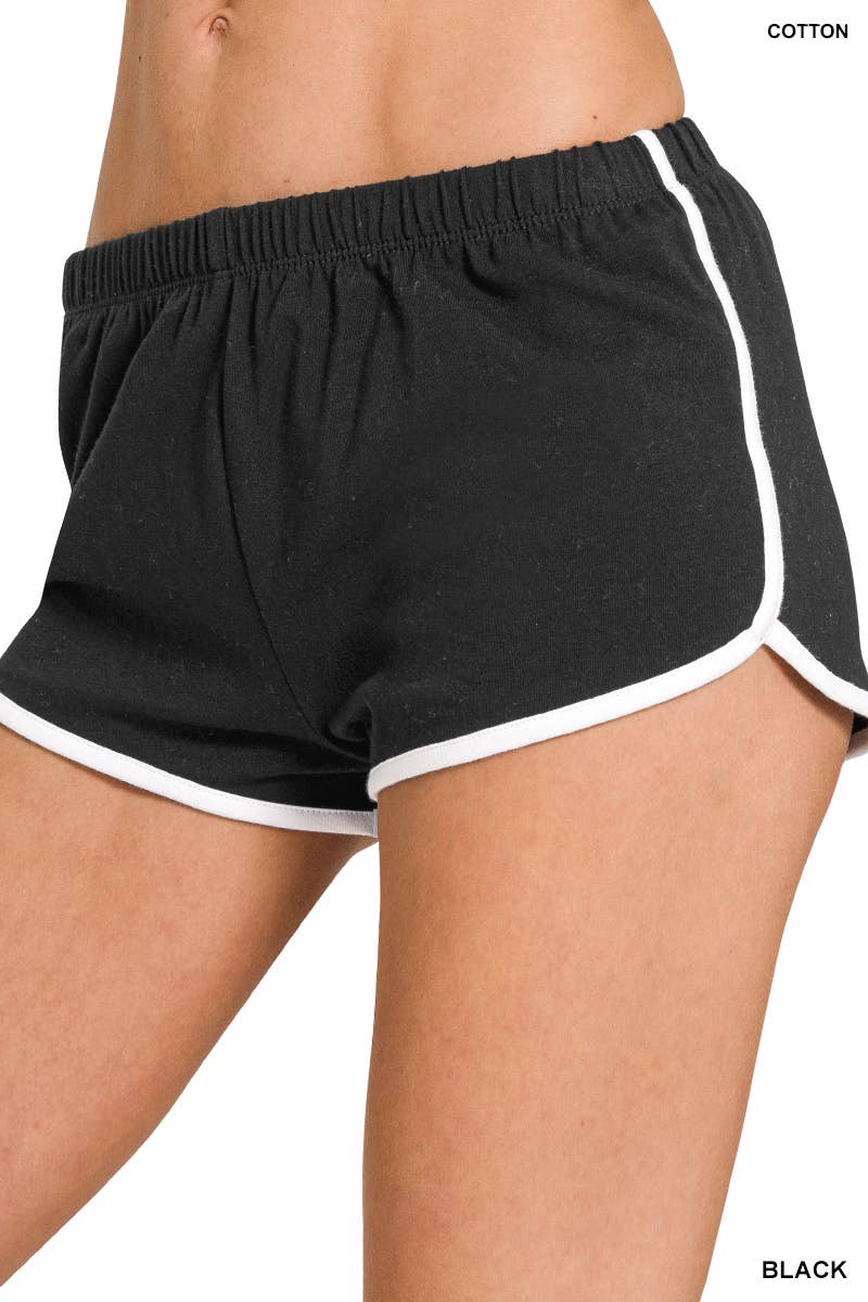 ..._ SI-27101 Elastic Waistband Dolphin Shorts
