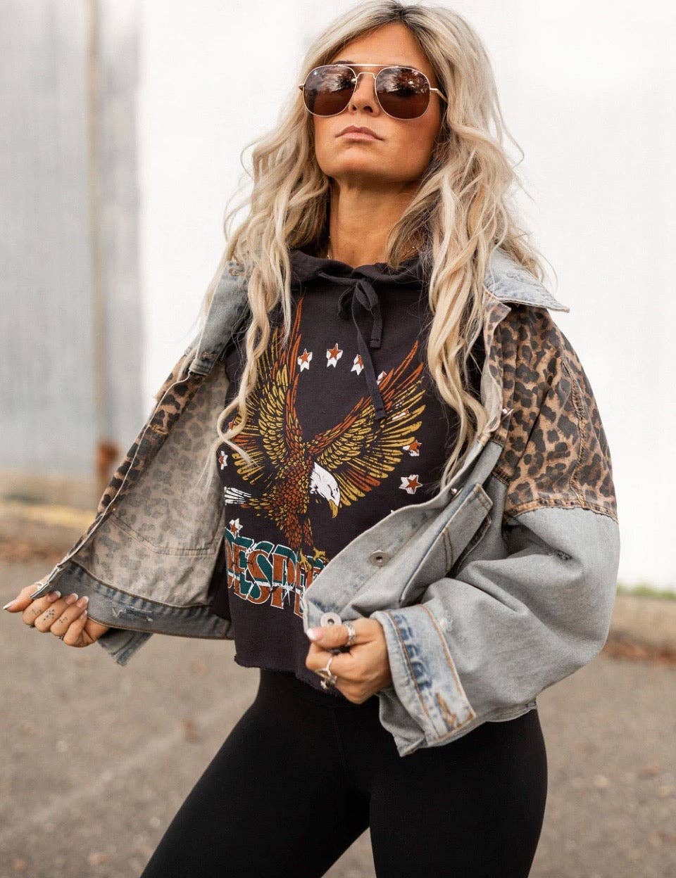 Desperado Cropped Hooded Sweatshirt
