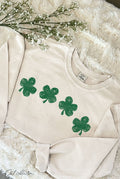 Clover Row Cropped Thermal Vintage Pullover