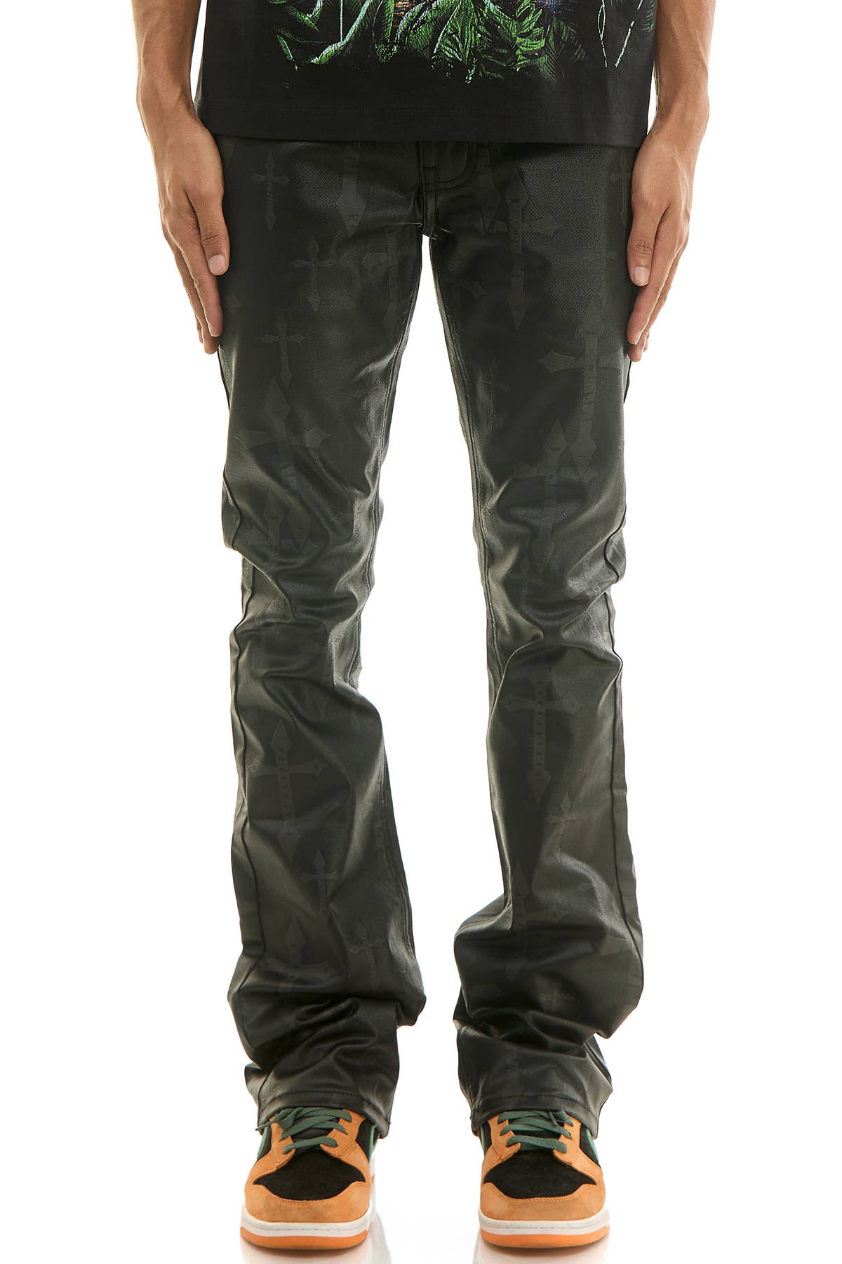 Dagger Waxed Flare Pants
