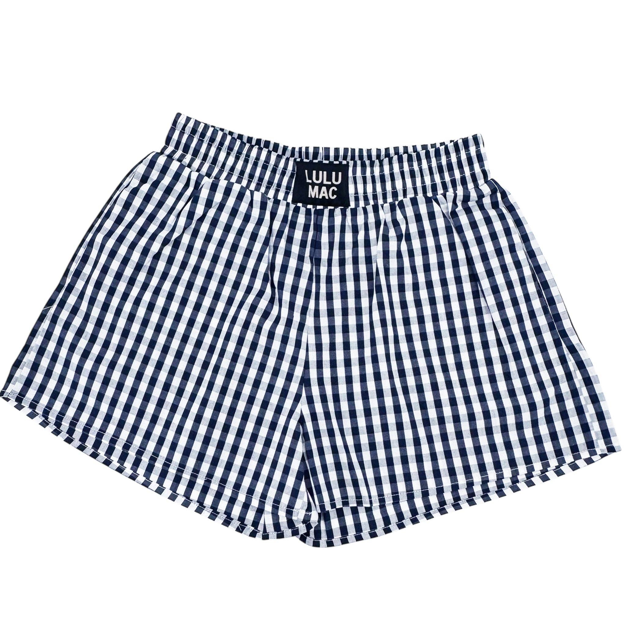Bxgh-Navy Gingham Boxer Short