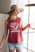 Welcome To America Mineral Graphic Tank Top