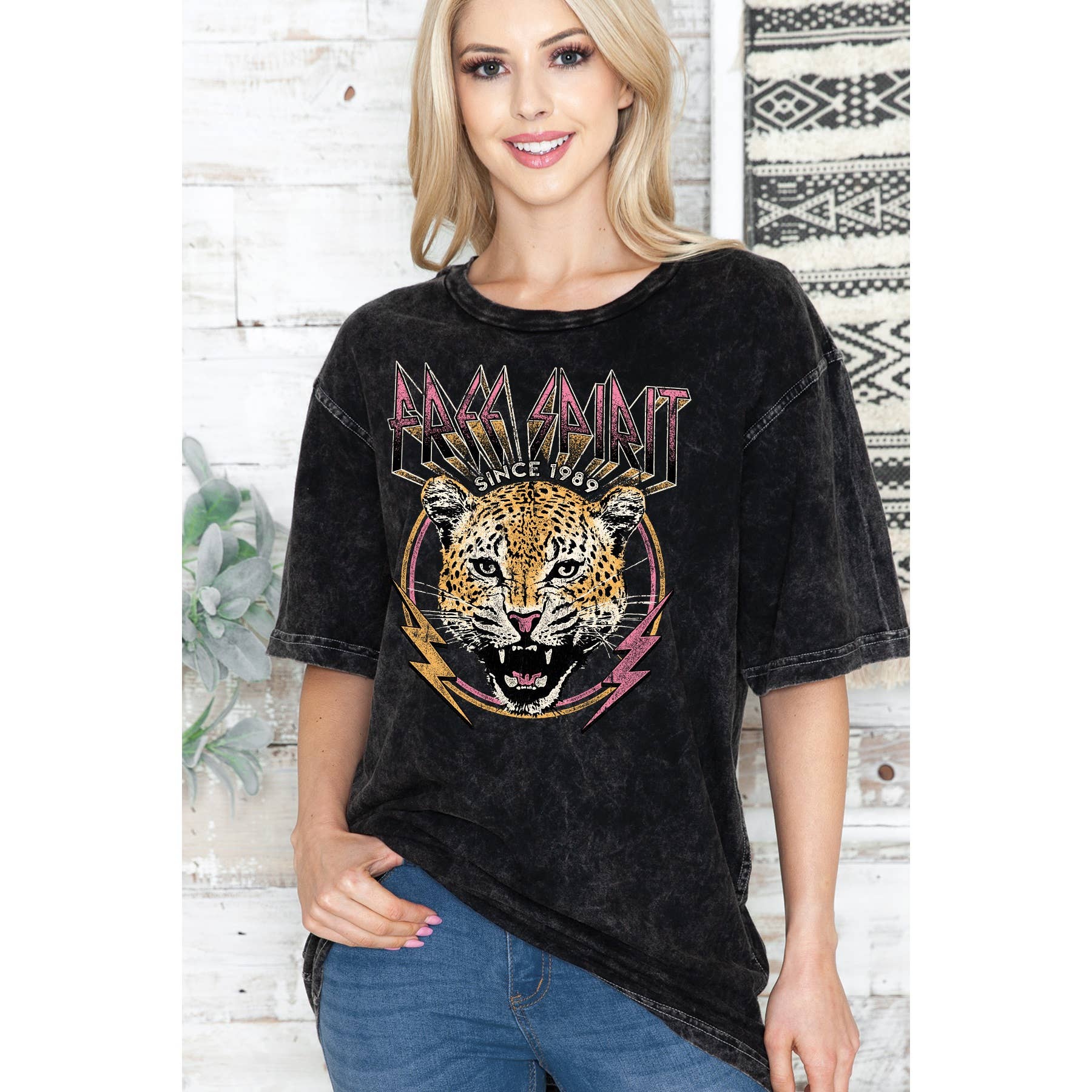 Free Spirit- Oversize Mineral Wash T