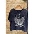 Long Live  Vintage Graphic Mineral Wash Crop Top