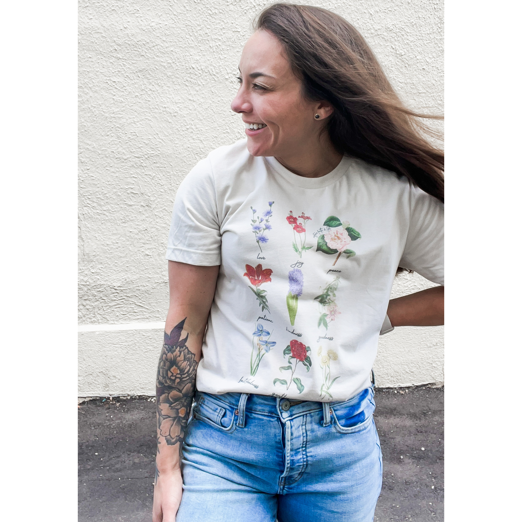 Fruit of the Spirit Spring Flowers Christian Tee Shirt