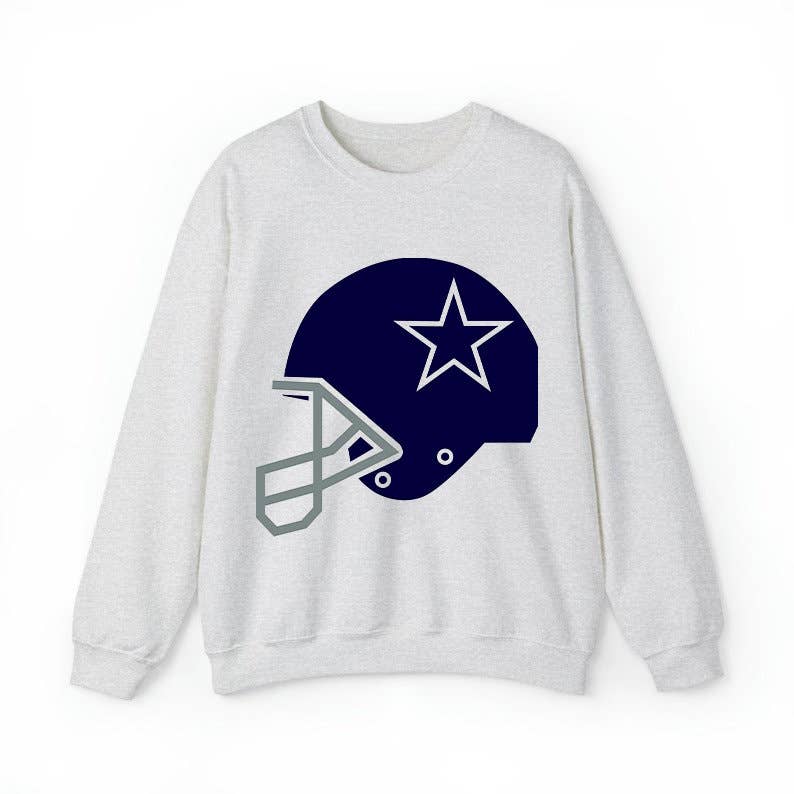 Dallas Football Sweatshirt Vintage Helmet & Comfort Colors