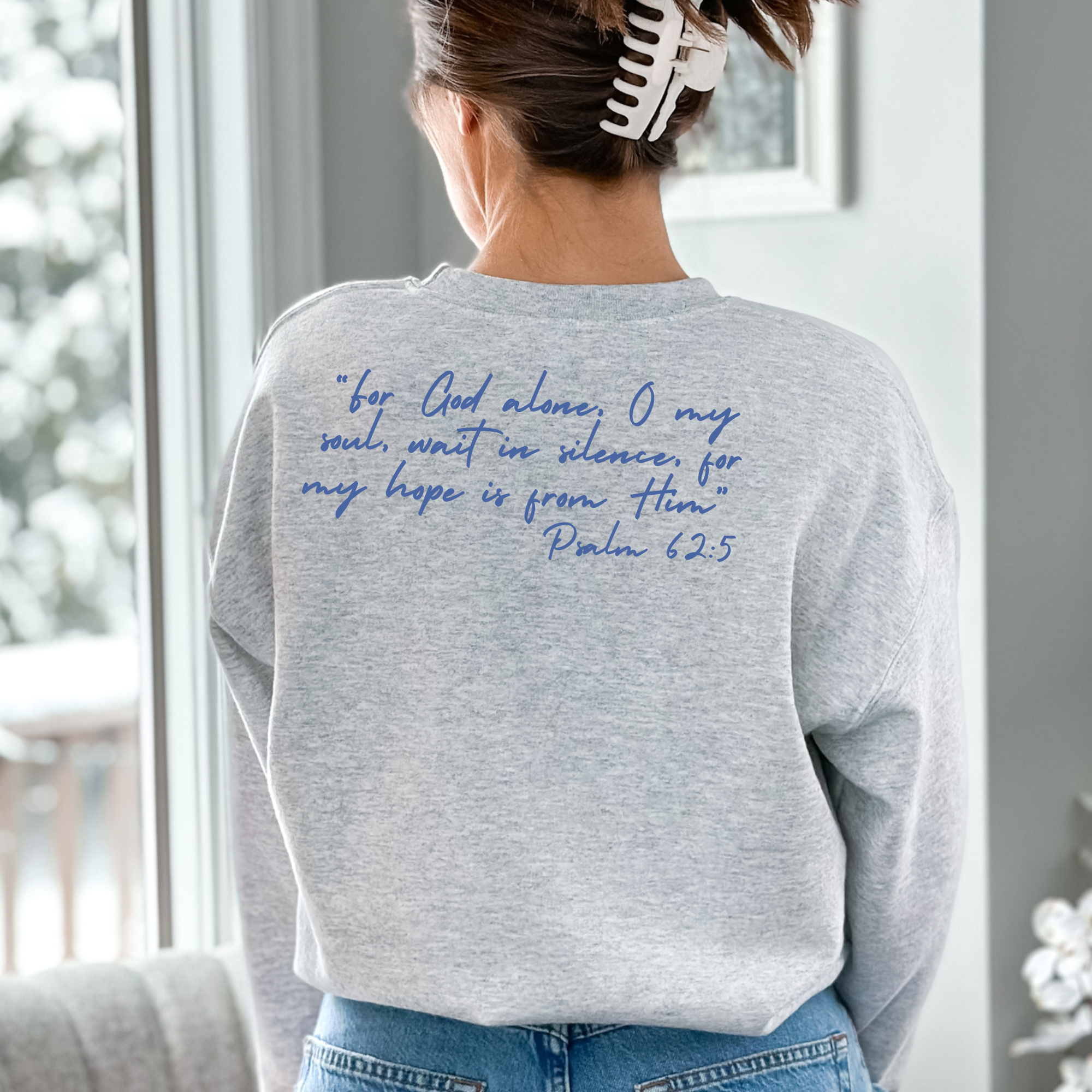 Ask Me Where My Hope Comes from Cozy Crewneck Sweatshirt