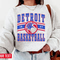 Vintage Detroit Pistons Basketball T- Sweatshirt – Retro Fan