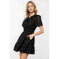 Fringe Detail Flutter Dress