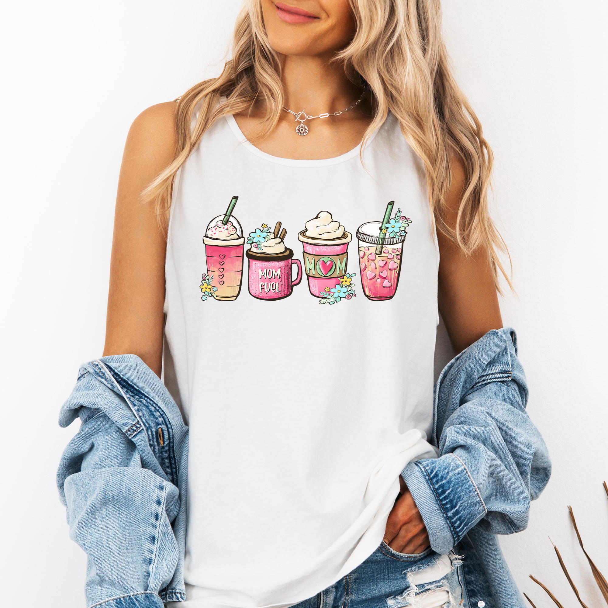 Mom Coffee, Cute, Mother Tank Top