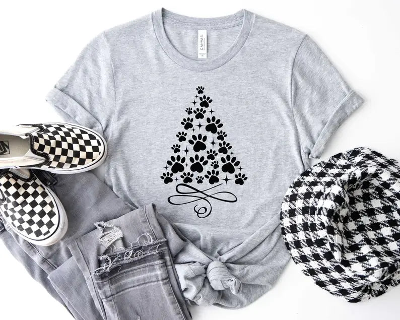 Paw Christmas Tree T-Shirt