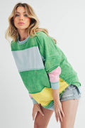 8332EK Rugby Color Block Stripe Sweatershirt 1