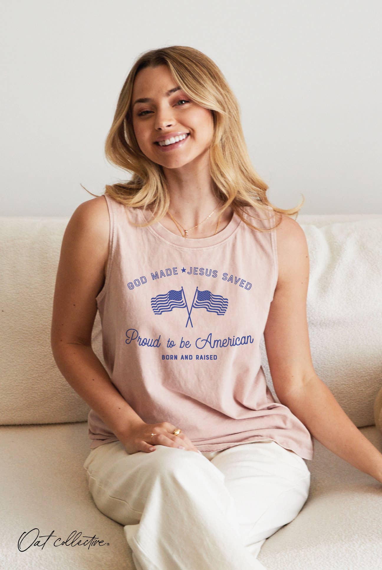 Proud To Be American Mineral Graphic Tank Top