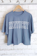 Kentucky Puff Graphic Long Crop Top