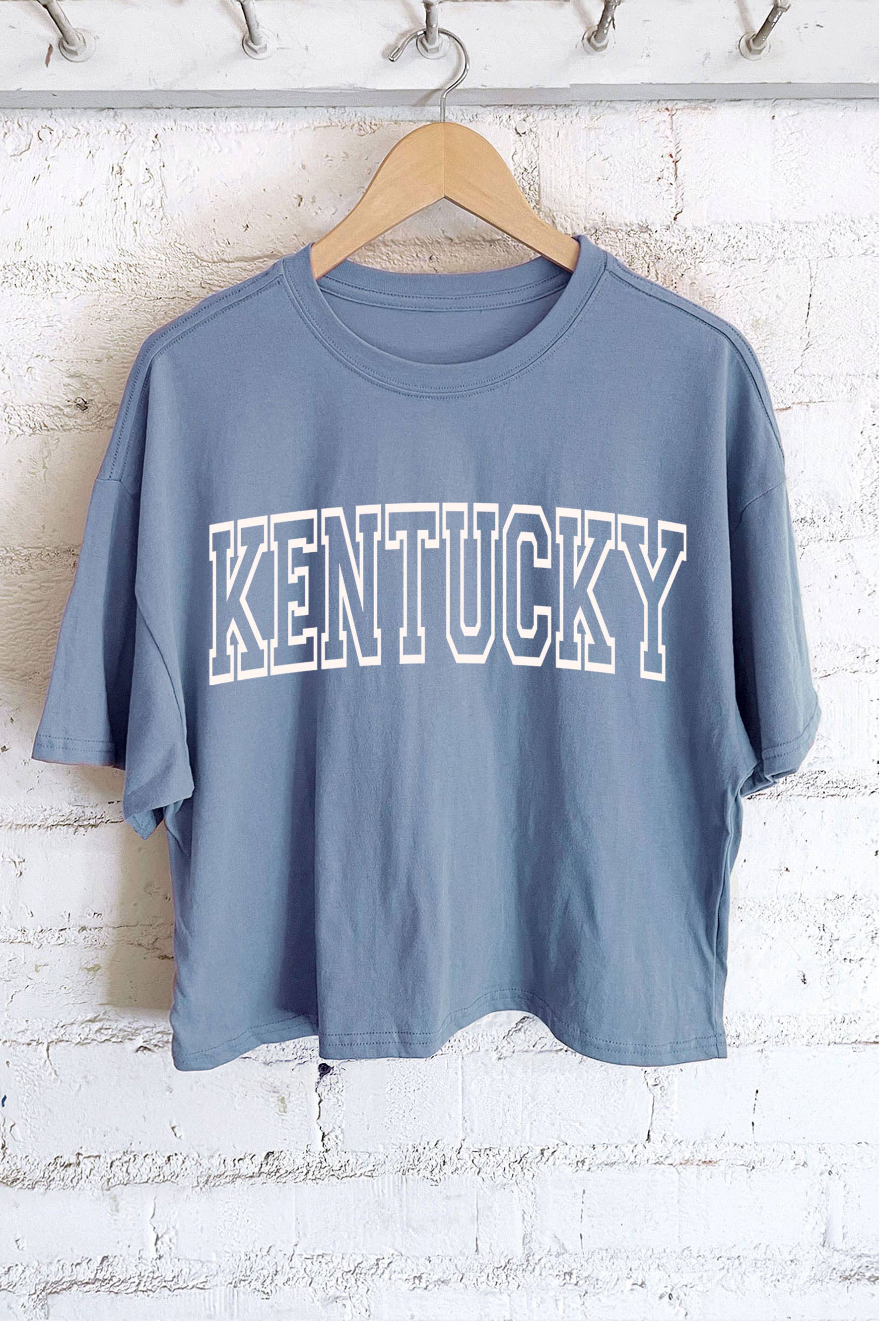 Kentucky Puff Graphic Long Crop Top
