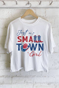 Just A Small Town Girls Graphic Long Crop Top