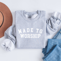 Made To Worship- Cozy Christian Crewneck Sweatshirt