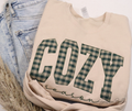 Cozy Season Fall Plaid Sweatshirt