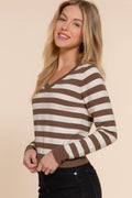 V Neck Stripe Everyday Sweater