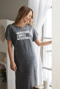 Weekends Coffee and Football Mineral Washed Graphic Dress